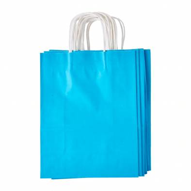 25x32x11cm Kraft Paper Bag (Blue)